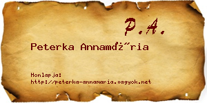 Peterka Annamária névjegykártya